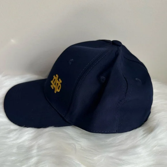 NEW Navy Blue and Gold Notre Dame and Teeling Whisky Embroidered Logo Cap - Picture 7 of 16